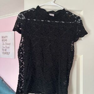 No Boundaries Black Lace Blouse